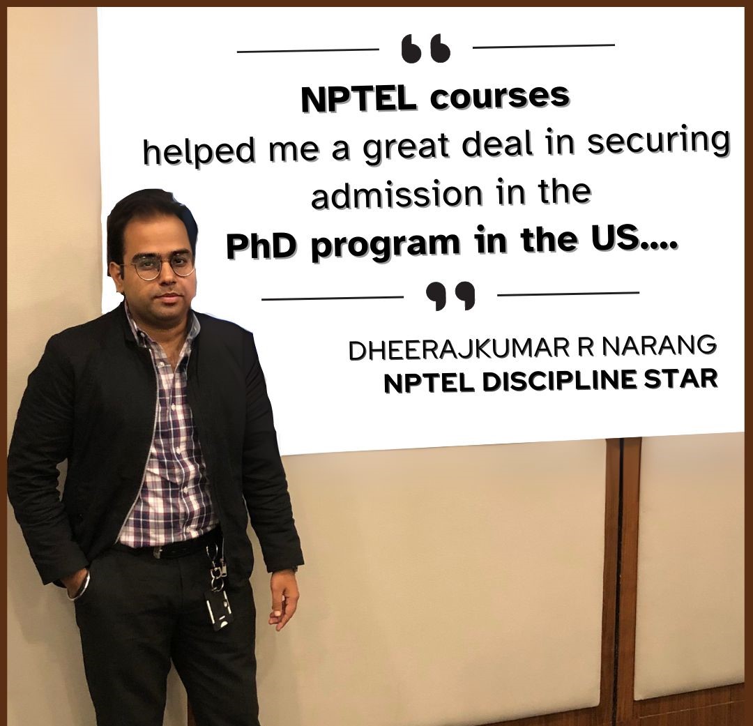 NPTEL Courses Propelled an Engineer’s Research in E-Governance for Process Safety