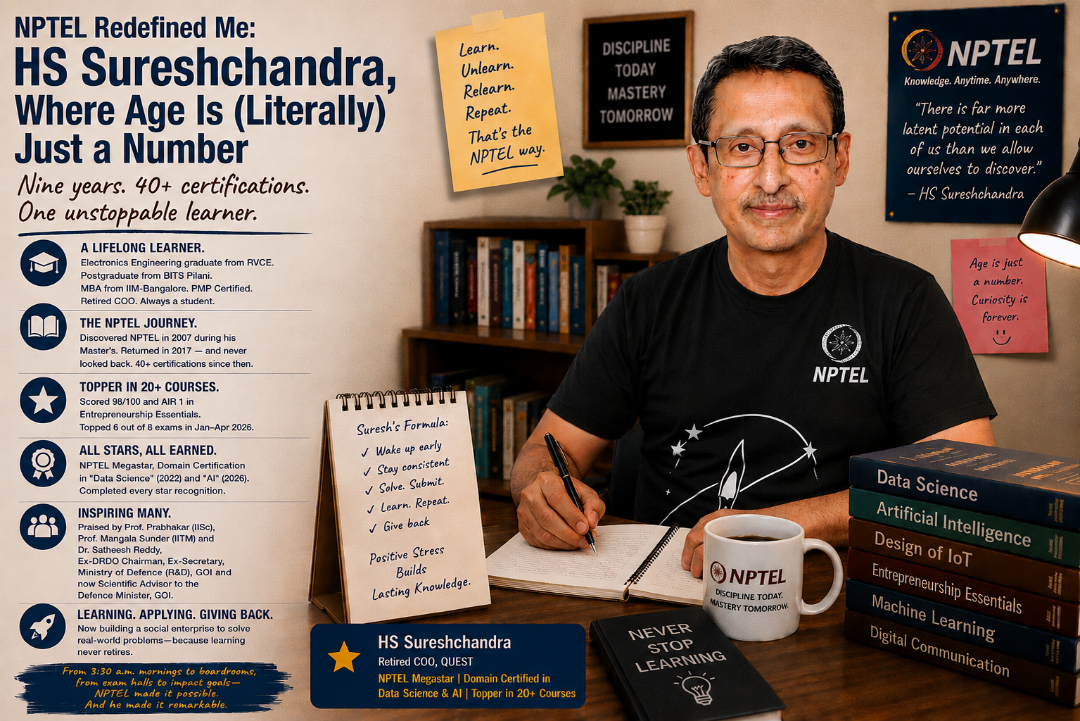 “NPTEL Redefined Me”: HS Sureshchandra, Where Age Is (Literally) Just a Number
