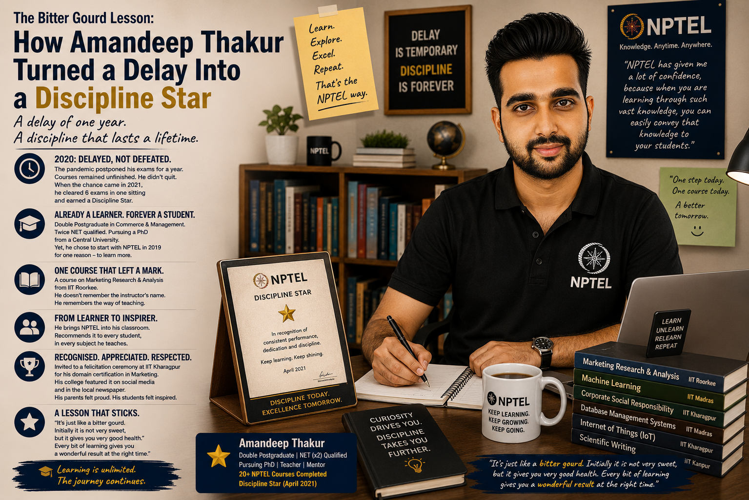 The Bitter Gourd Lesson: How Amandeep Thakur Turned a Delay Into a Discipline Star