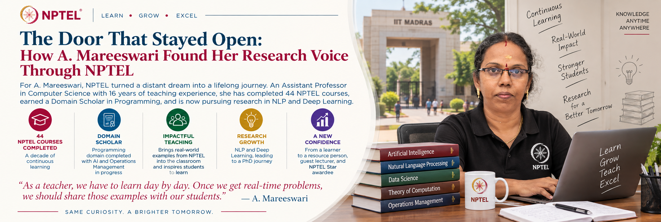 The Door That Stayed Open: How A. Mareeswari Found Her Research Voice Through NPTEL